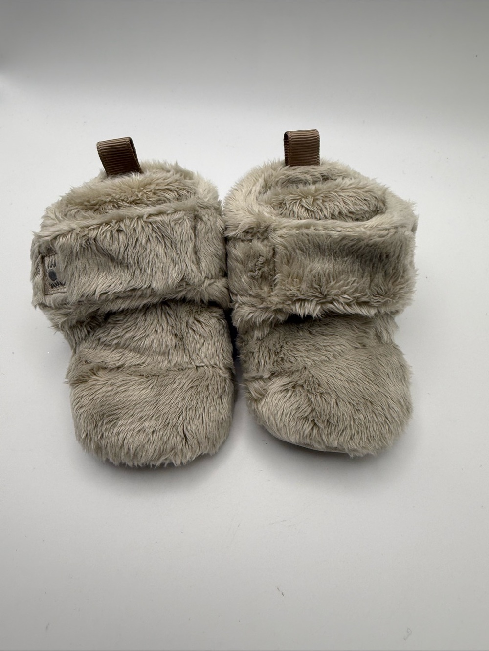 BearPaw Baby Faux Fur Booties in Light Beige
